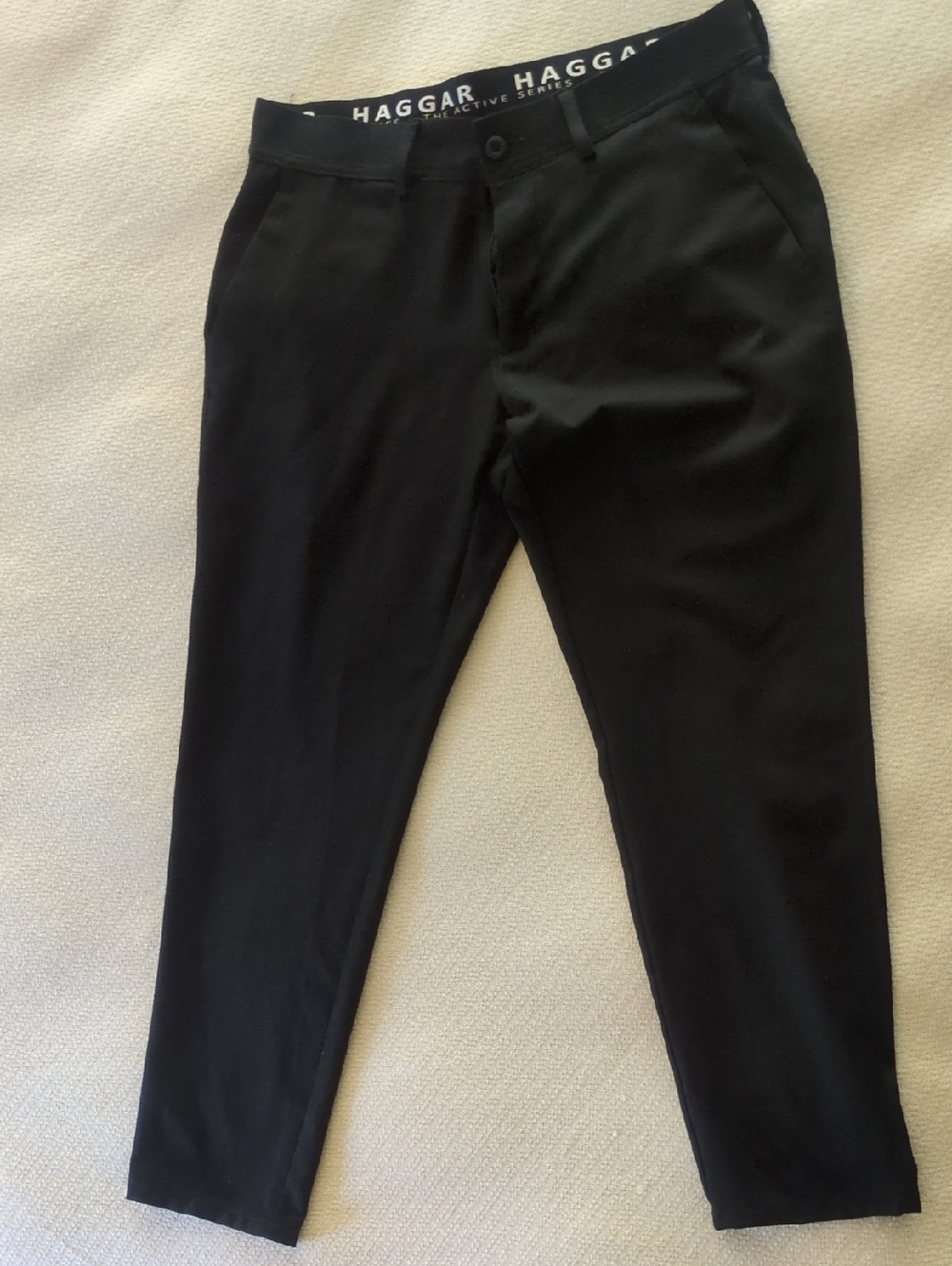 Haggar Black Slim Straight Men's Dress Pants